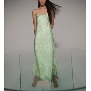 ZARA FLORAL SATIN DRESS